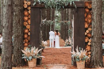 Outdoor wedding area