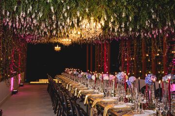 Outdoor banquet area