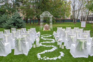 Outdoor wedding area
