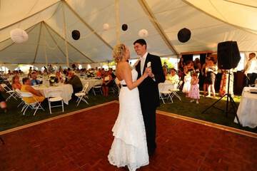 Outdoor wedding area