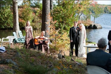 Outdoor wedding area