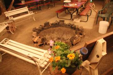 Outdoor banquet area