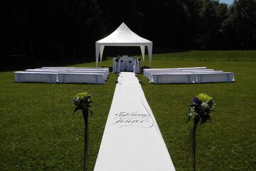 Outdoor wedding area