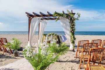 Outdoor wedding area