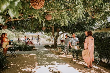 Outdoor banquet area