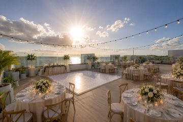 Outdoor wedding area