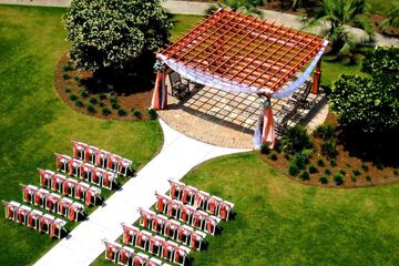 Outdoor wedding area