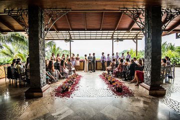 Outdoor wedding area
