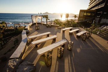 Outdoor banquet area