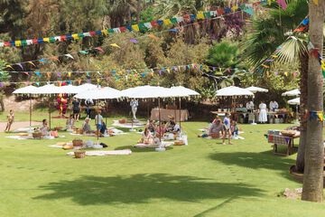 Outdoor banquet area