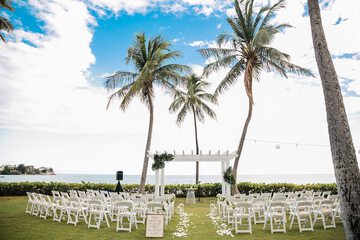 Outdoor wedding area