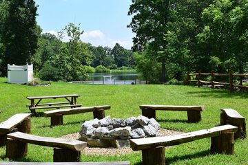 Outdoor banquet area