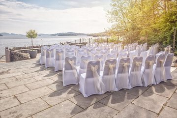 Outdoor wedding area