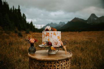 Outdoor wedding area