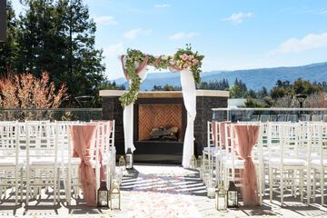 Outdoor wedding area