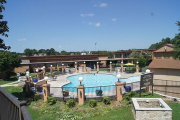 Outdoor banquet area