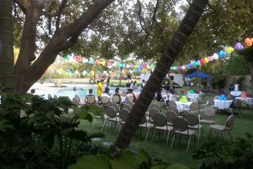Outdoor banquet area