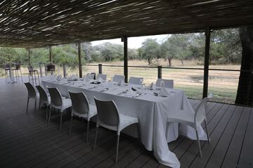 Outdoor banquet area