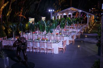 Outdoor banquet area