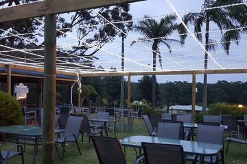 Outdoor banquet area