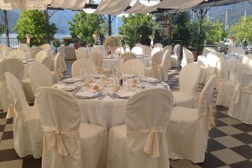 Outdoor banquet area