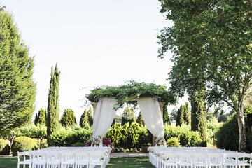 Outdoor wedding area