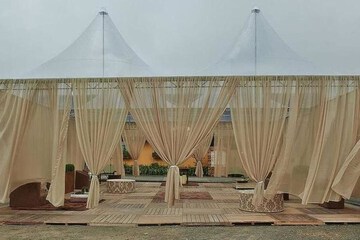 Outdoor wedding area