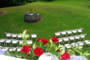 Outdoor wedding area
