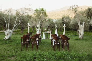 Outdoor wedding area
