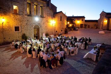 Outdoor banquet area