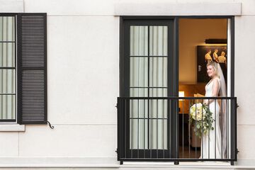 Outdoor wedding area