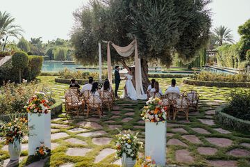Outdoor wedding area