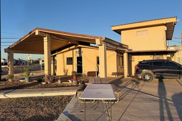 Outdoor banquet area