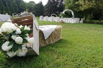 Outdoor wedding area