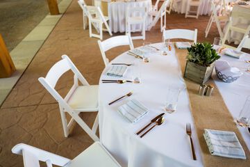 Outdoor banquet area