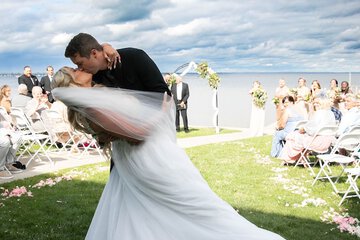 Outdoor wedding area