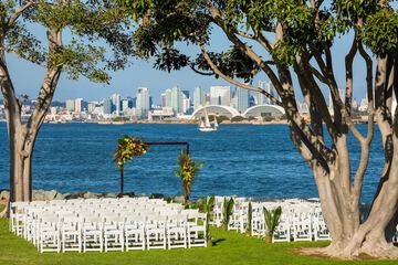 Outdoor wedding area
