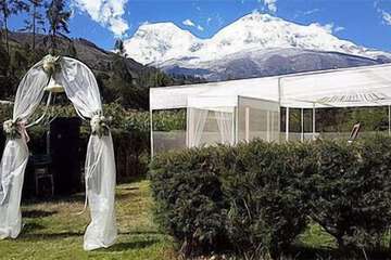 Outdoor wedding area