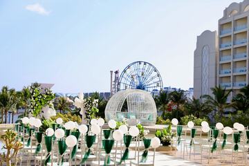 Outdoor wedding area