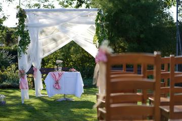 Outdoor wedding area