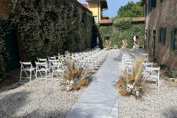 Outdoor wedding area