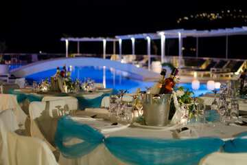 Outdoor wedding area