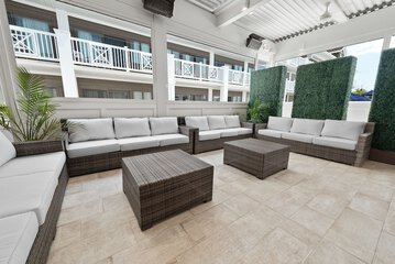 Outdoor wedding area