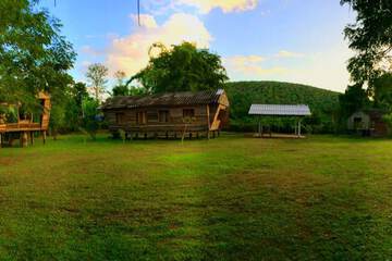 Outdoor banquet area