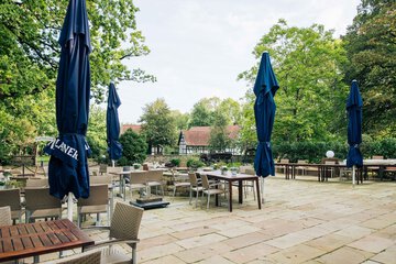 Outdoor banquet area