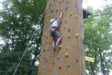 Outdoor rock climbing
