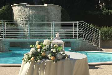 Outdoor wedding area