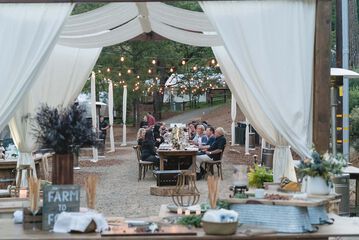Outdoor wedding area