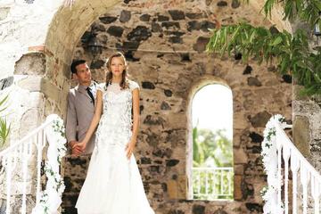 Outdoor wedding area