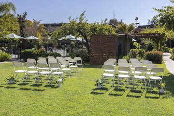 Outdoor wedding area